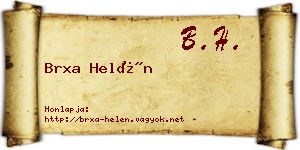 Brxa Helén névjegykártya